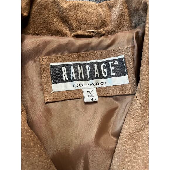 Rampage Y2K Western/Cowgirl/Boho Suede Leather Jacket with Criss-Cross Laces - Picture 4 of 11